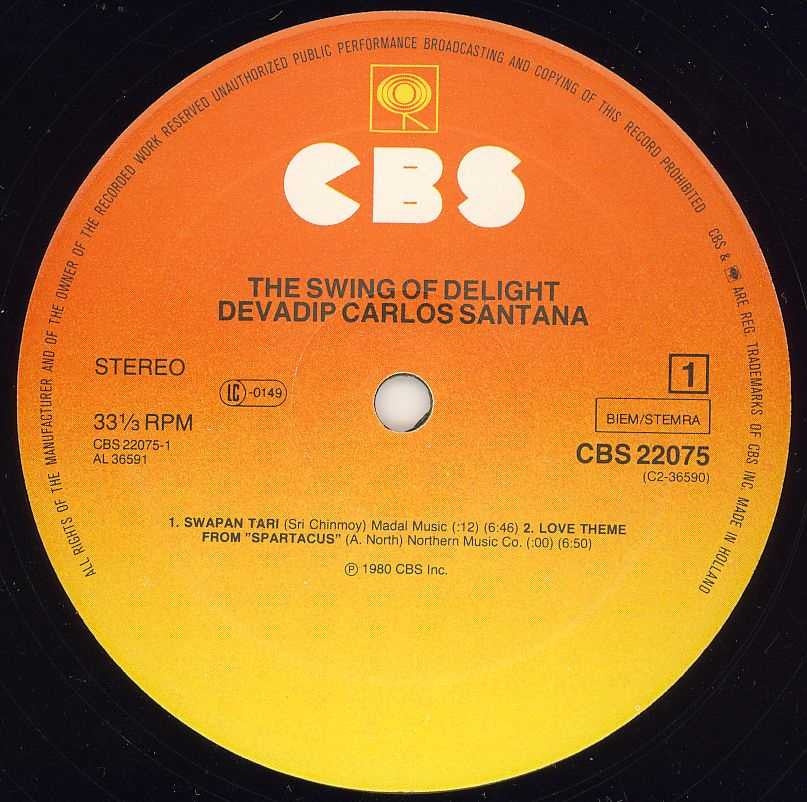 Santana, Devadip Carlos - The Swing Of Delight