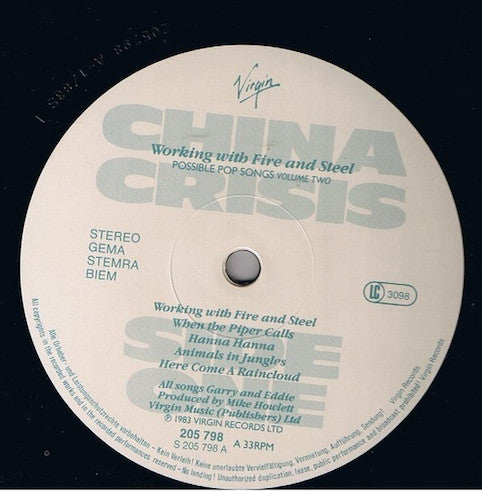 China Crisis – Working With Fire And Steel (Possible Pop Songs Volume Two)