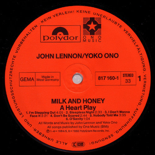 Lennon, John/Yoko Ono - Milk And Honey