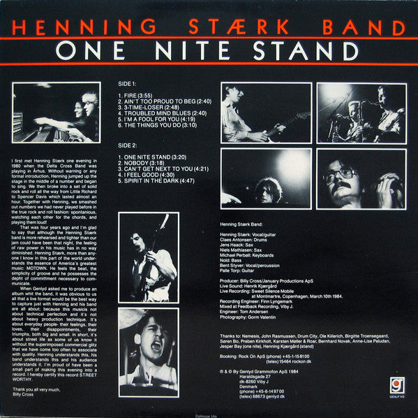 Henning Stærk Band – One Nite Stand