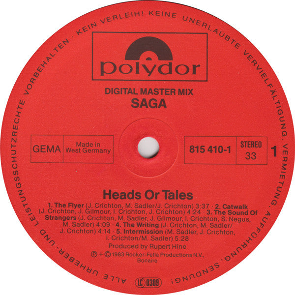 Saga - Heads Or Tales