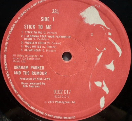 Graham Parker And The Rumour - Stick To Me