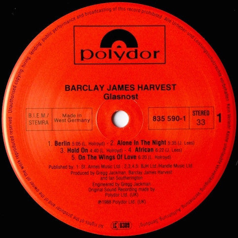 Barclay James Harvest – Glasnost