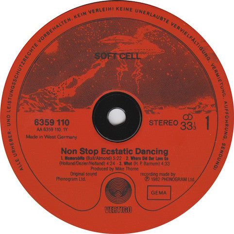 Soft Cell – Non Stop Ecstatic Dancing