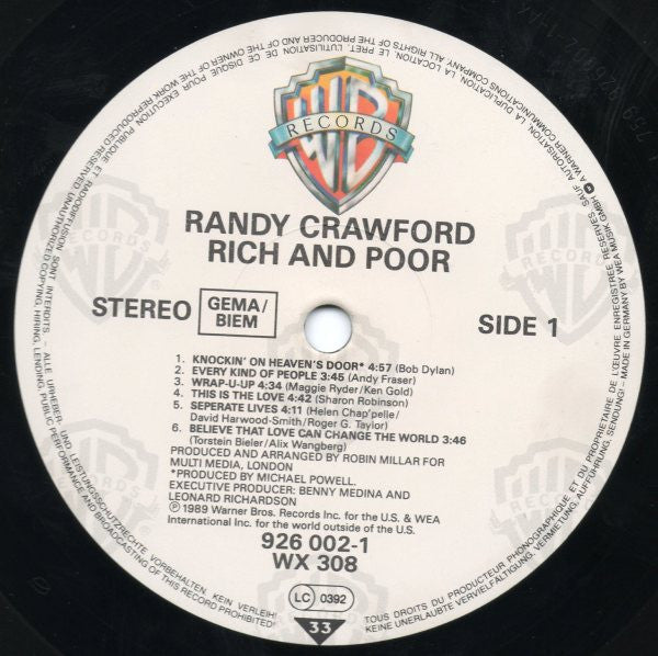 Crawford, Randy - Rich And Poor