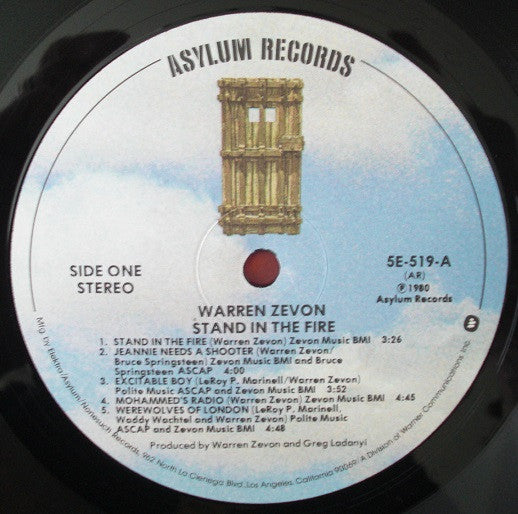 Zevon, Warren - Stand In The Fire
