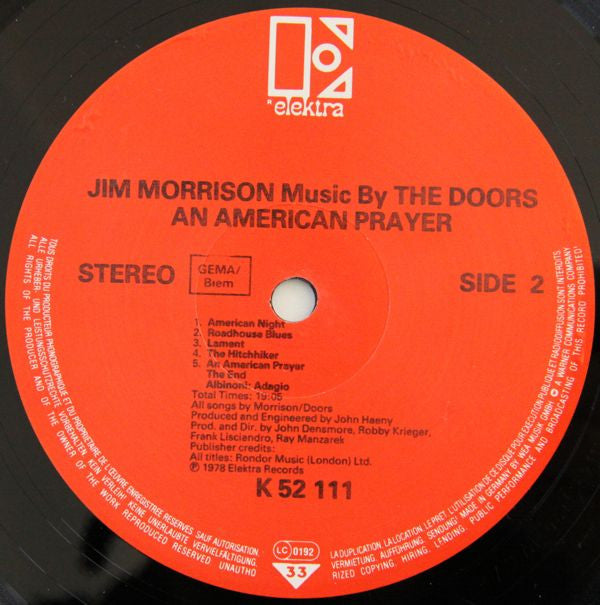 Morrison, Jim - An American Prayer