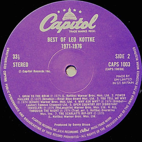 Leo Kottke – Best Of Leo Kottke 1971-1976
