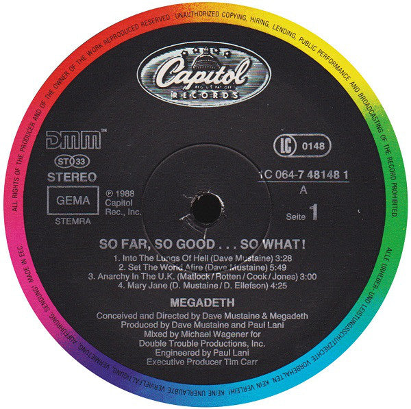Megadeth – So Far, So Good... So What!