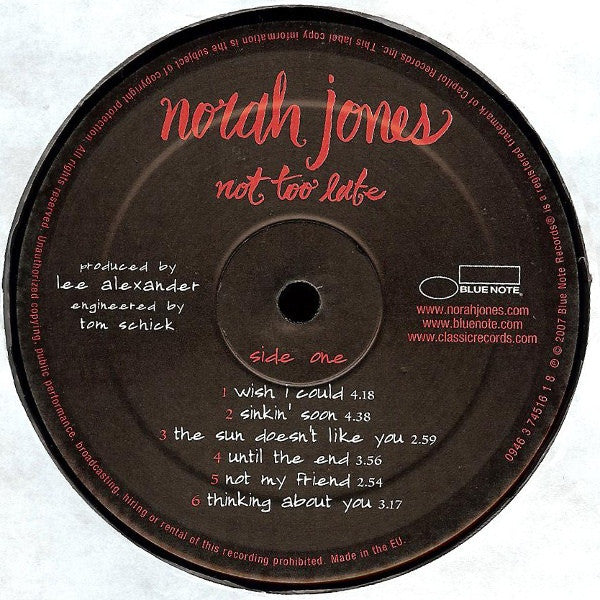 Jones, Norah - Not Too Late