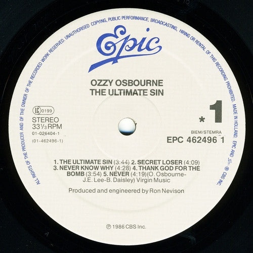 Osbourne, Ozzy - The Ultimate Sin