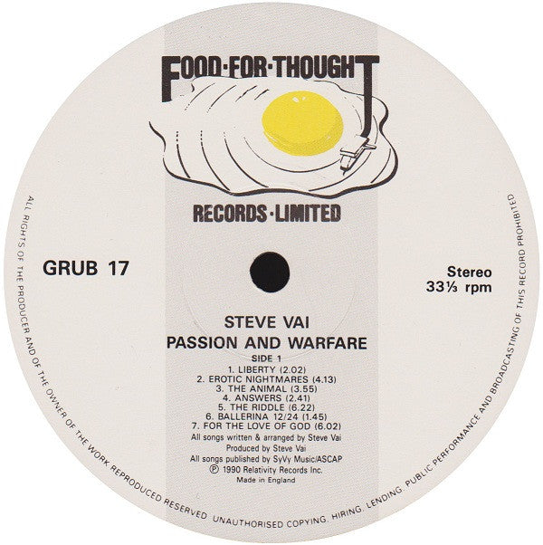 Vai, Steve - Passion And Warfare