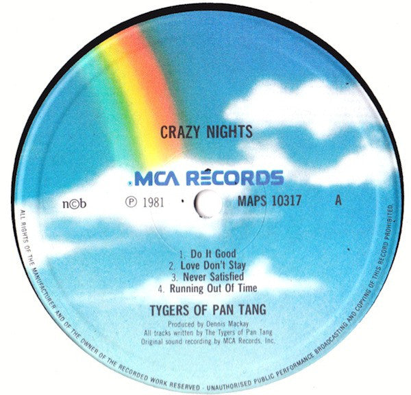 Tygers Of Pan Tang - Crazy Nights