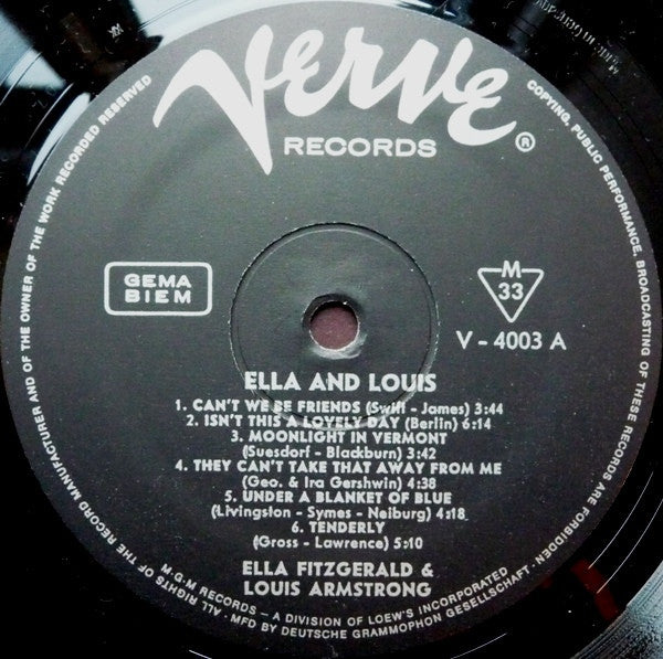 Ella Fitzgerald & Louis Armstrong – Ella And Louis