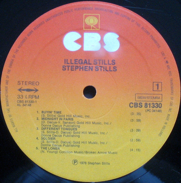 Stills, Stephen - Illegal Stills