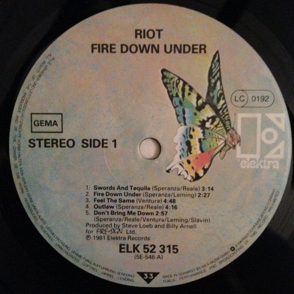 Riot - Fire Down Under