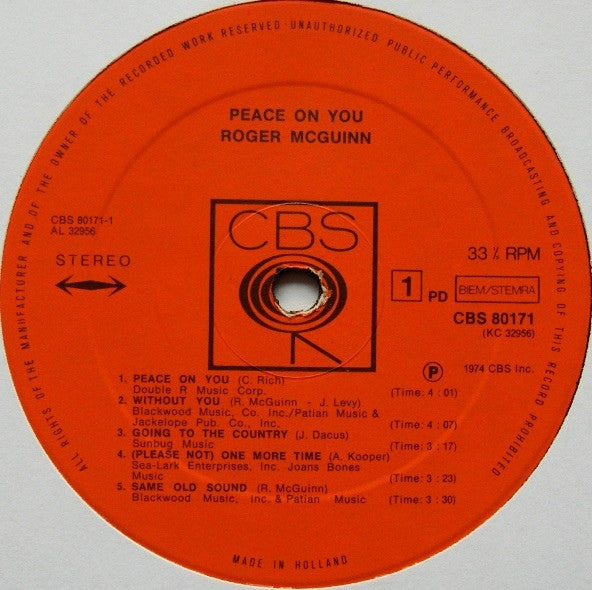 Mcguinn, Roger - Peace On You