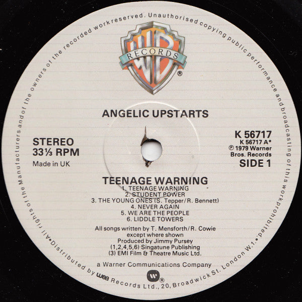 Angelic Upstarts - Teenage Warning