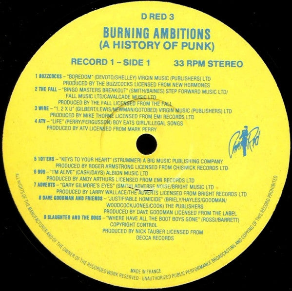 Burning Ambitions: A History Of Punk - V/A