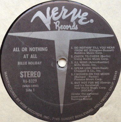 Holiday, Billie – All Or Nothing At All