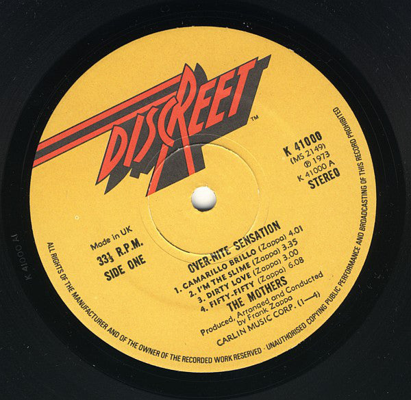 Mothers - Over-Nite Sensation