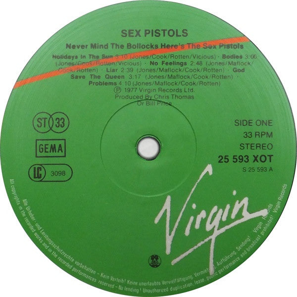 Sex Pistols - Never Mind The Bollocks Here's The