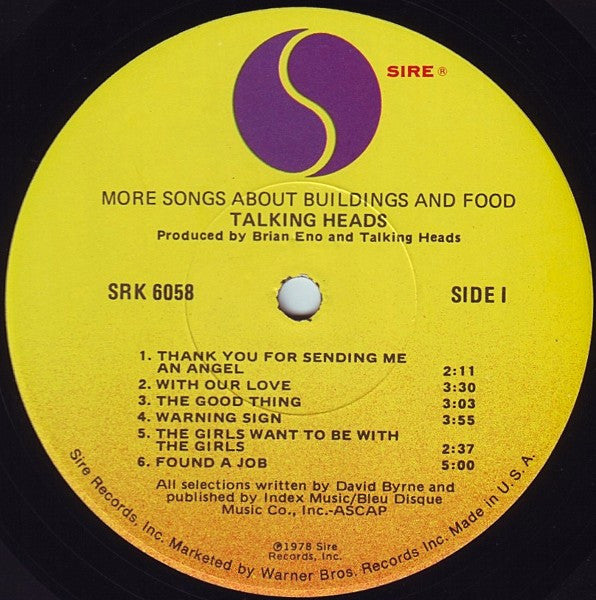 Talking Heads - More Songs About Buildings And Food