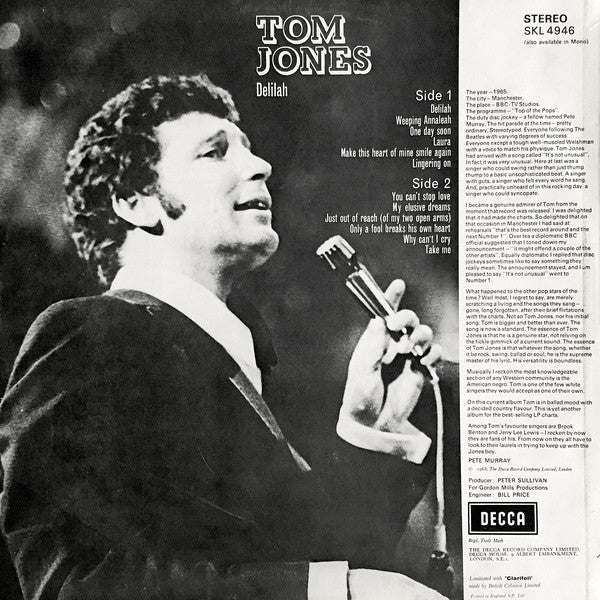 Jones, Tom - Delilah