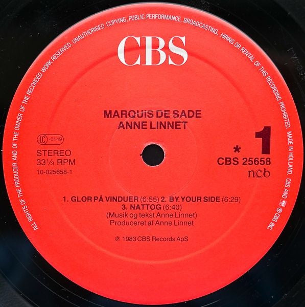 Linnet, Anne & Marquis De Sade – Marquis De Sade