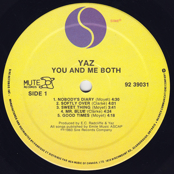 Yazoo - You And Me Both