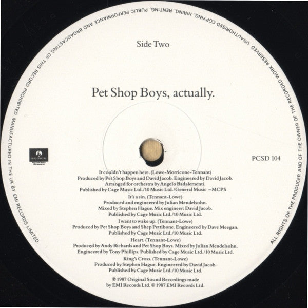 Pet Shop Boys - Actually