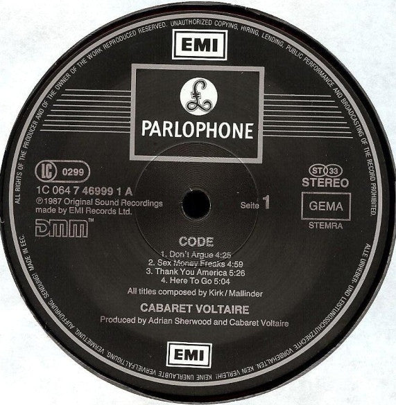 Cabaret Voltaire – Code