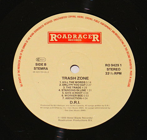 D.R.I. - Thrash Zone.