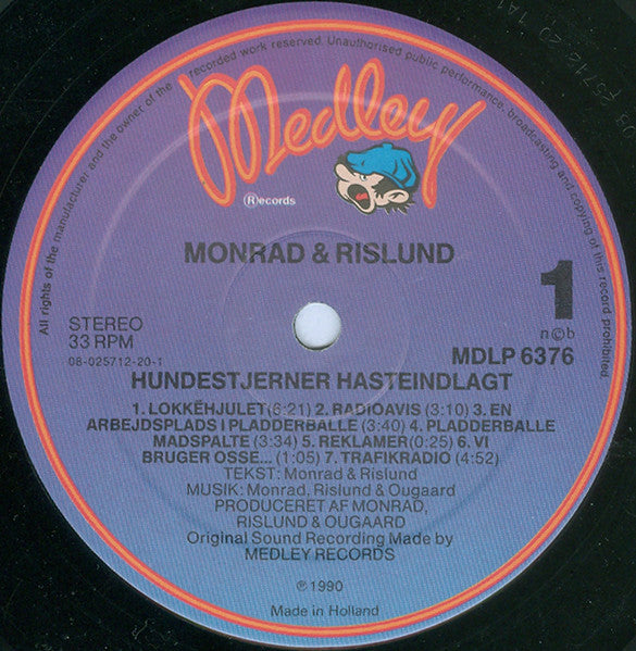 Monrad & Rislund ‎– Hundestjerner Hasteindlagt