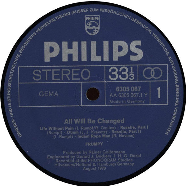 Frumpy - All Will Be Changed