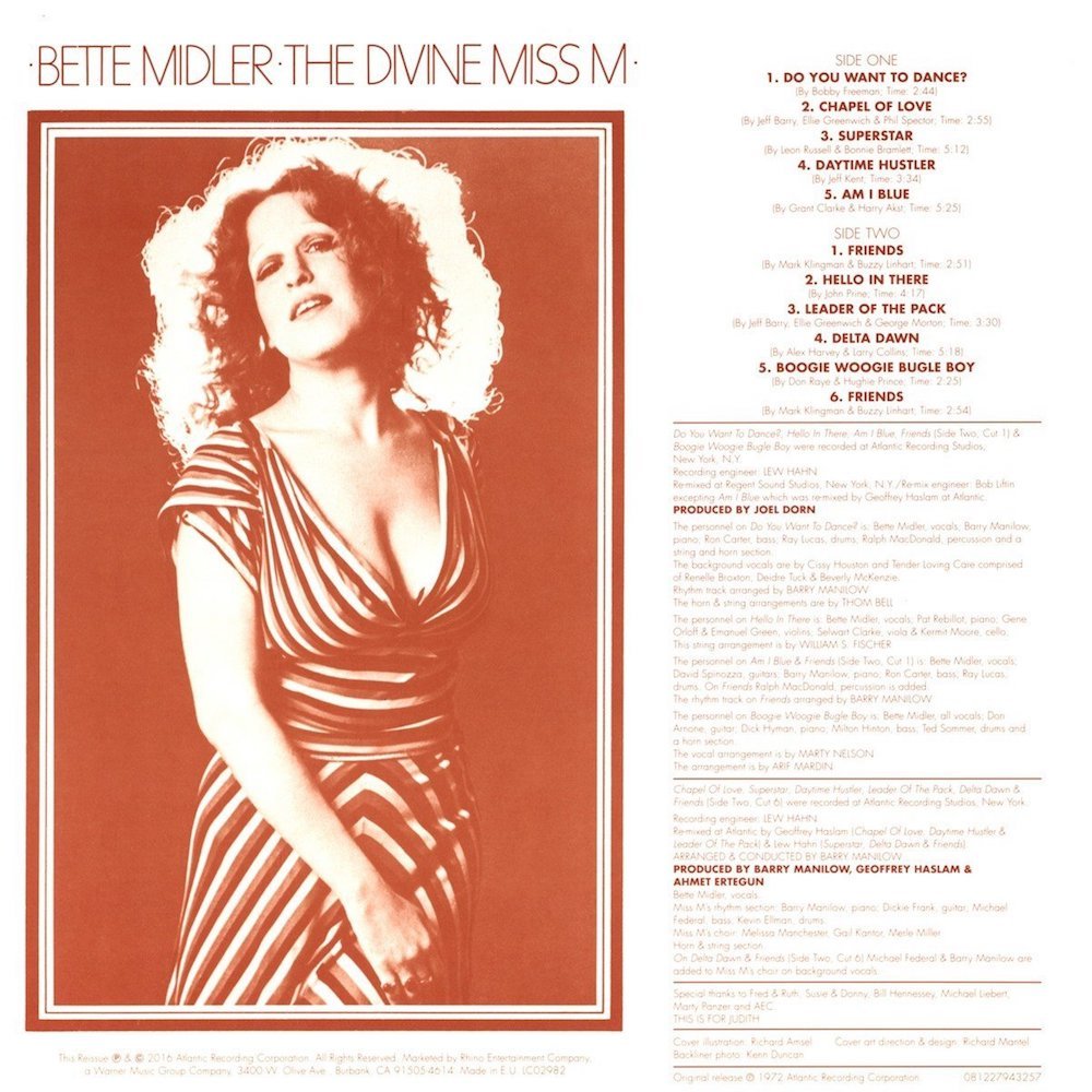 Midler, Bette ‎– The Divine Miss M