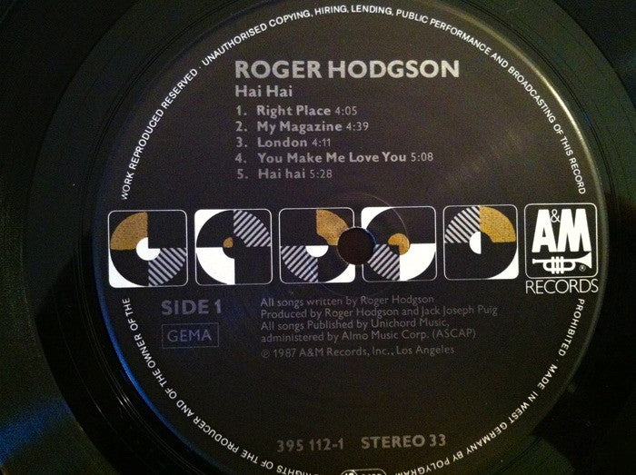 Hodgson, Roger - Hai Hai
