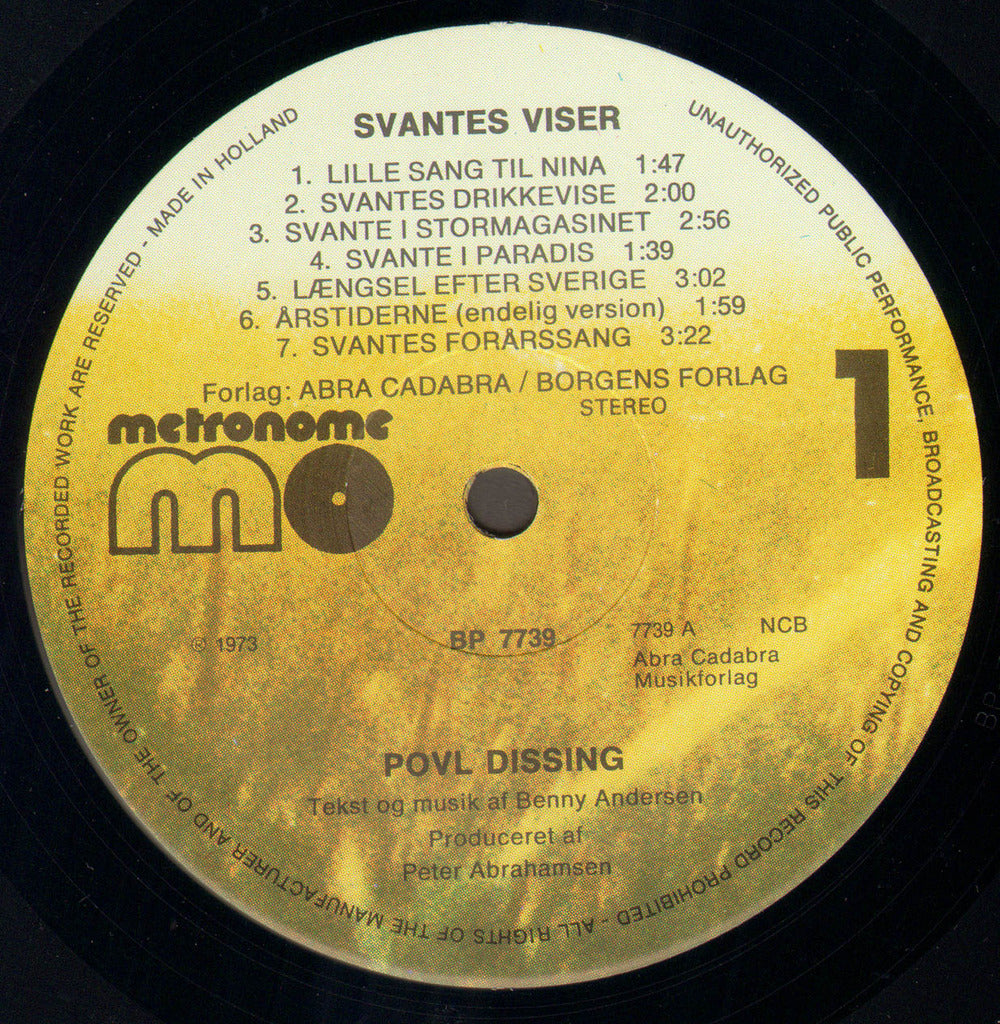 Dissing, Povl & Benny Andersen - Svantes Viser