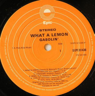 Gasolin' - Gasolin' (What A Lemon)