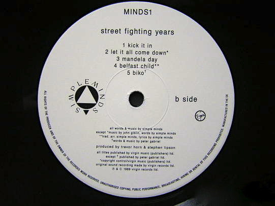 Simple Minds - Street Fighting Years