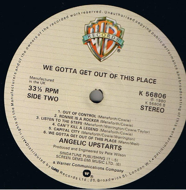 Angelic Upstarts - We Gotta Get Out Of This Place.

