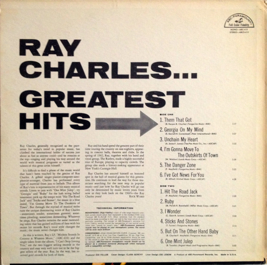 Charles, Ray - Greatest Hits.