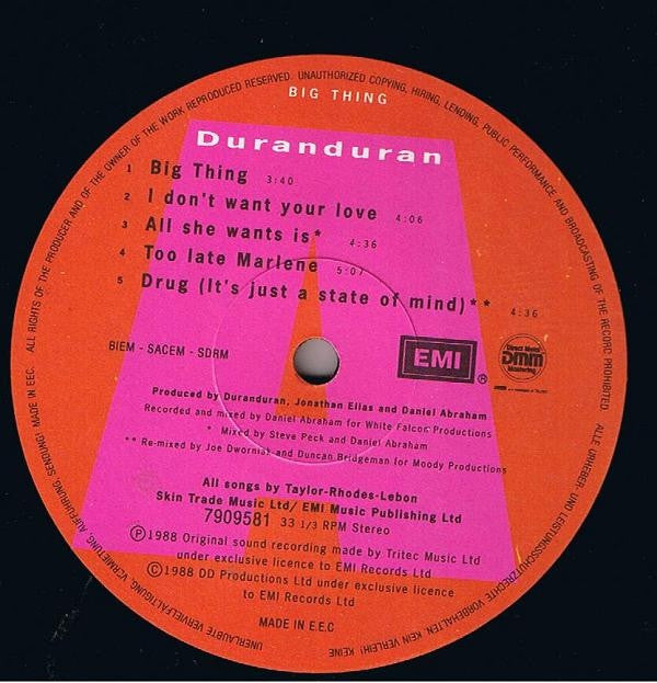 Duran Duran ‎– Big Thing