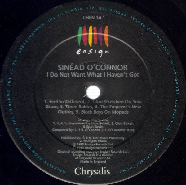 O'connor, Sinéad - I Do Not Want What I Haven't Got