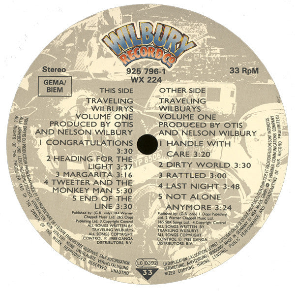 Traveling Wilburys - Traveling Wilburys Vol 1