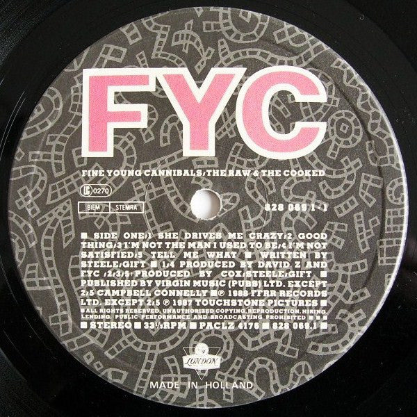 Fine Young Cannibals ‎– The Raw & The Cooked