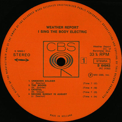 Weather Report - I Sing Body Electric