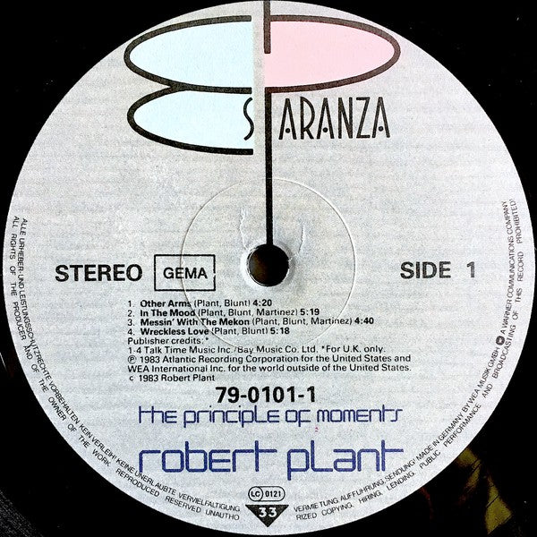 Plant, Robert ‎– The Principle Of Moments