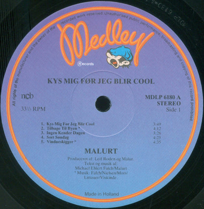 Malurt ‎– Live - Kys Mig Før Jeg Blir Cool