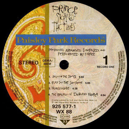 Prince - Sign O The Times
